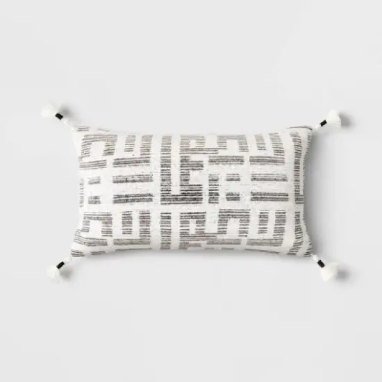 Oversized Modern Geometric Patterned Lumbar Throw Pillow - Threshold&trade; image {5}