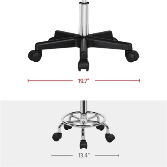 Yaheetech Rolling Saddle Stool Hydraulic Adjustable Salon Chair image {5}