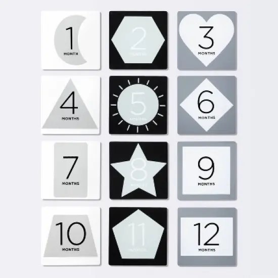 Square Monthly Milestone Cards - Black - Cloud Island&trade; image {2}