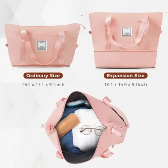 Gulches Luggage Set of 4  with front opening design Airline Certified Carry on Luggage with Cup Holder, ABS+PC Hard Shell Luggage (20"+24") , Pink image {2}