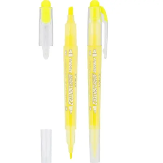 Pilot 2pk Precise Marklighter2 Dual Tip Highlighter Yellow image {1}