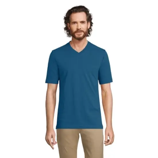 Lands' End Men's Super-T Short Sleeve V-Neck T-Shirt image {11}