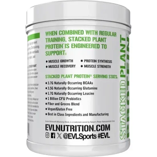 Evlution Nutrition Stacked Plant Protein - 1.5lb image {3}