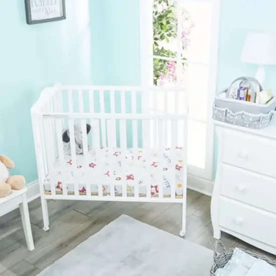 Everyday Kids 2-Pack Pack 'n Play Sheets, 100% Cotton, Jungle Sports & Blue, Soft Fitted Sheets for Portable Crib, Playpen, or Mini Crib image {3}