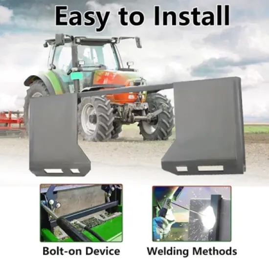 1/2" Skid Steer Cut Out Mount Plate, Steel Quick Tach Attachment Plate, 7000 LBS Heavy Duty Thick Skid Steer Plate Attachment image {7}