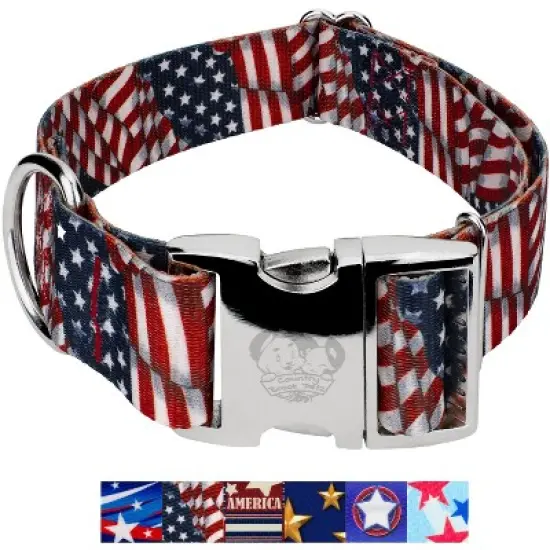 Country Brook Petz HossFit Jr Wide Premium Dog Collar - Americana Collection image {3}
