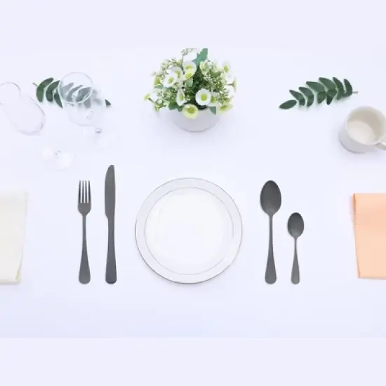 REGALWOVEN 24 Pcs 1 Set Stainless Steel Durable Rust-Proof Corrosion Resistant Flatware Set image {5}