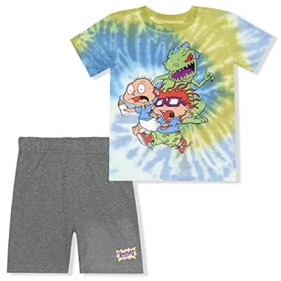 Nickelodeon Boy's Rugrats Tie Dye Graphic Tee and Casual Shorts Set for Toddler image {5}