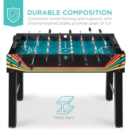 Best Choice Products 48in Competition Sized Foosball Table for Home, Game Room w/ 2 Balls, 2 Cup Holders image {3}