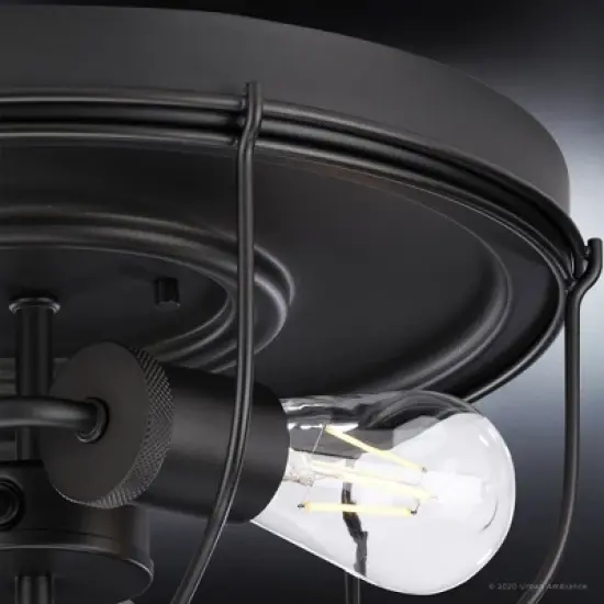 Urban Ambiance Luxury Farmhouse Outdoor Ceiling Light 7.875''H x 14.5''W,  Charcoal Finish,  Kenner Collection, UHP1430 image {5}