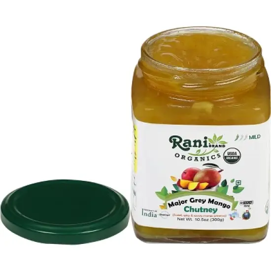Organic Major Grey Mango Chutney - 10.5oz (300g) - Rani Brand Authentic Indian Products image {2}