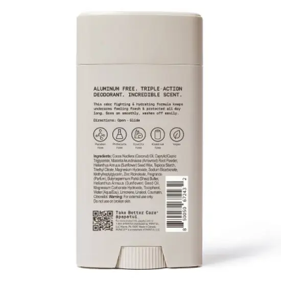 Papatui Men's Aluminum-Free 48-Hour Odor Protection Solid Deodorant - Cedar Sport - 2.6oz image {9}