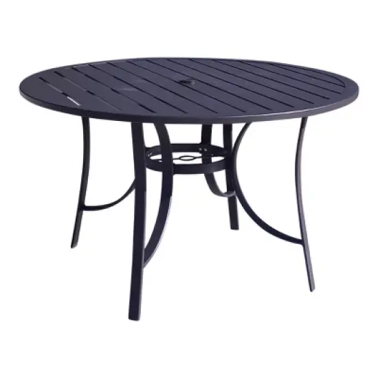 Courtyard Casual Santa Fe 5 pc Sling 48" Round Dining Set with Sling Chairs  Includes one Round table and 4 Sling Chairs image {3}