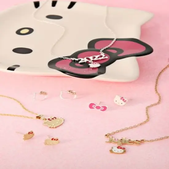 Sanrio Hello Kitty Ceramic Trinket Tray Jewelry Ring Holder Gift Dish, Authentic Officially Licensed image {1}