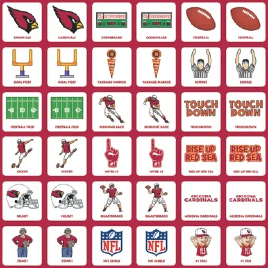 MasterPieces Officially Licensed NFL Arizona Cardinals Matching Game for Kids and Families image {2}