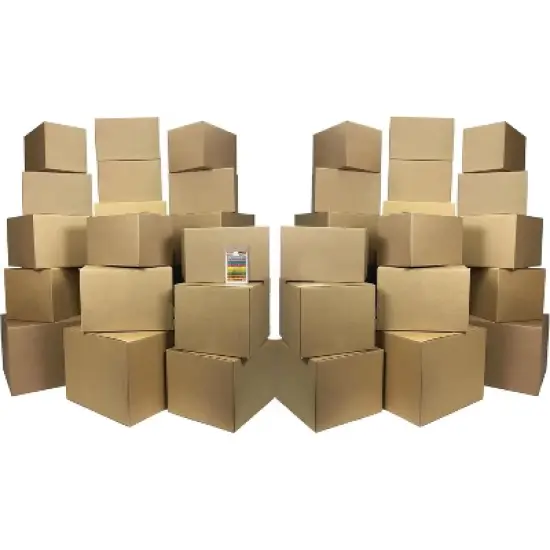 UBMOVE Moving Kit #5 42 Small/Medium/Large Boxes And Room Labels image {1}