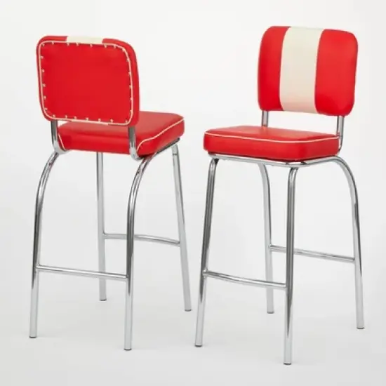 Set of 2 30" Raleigh Retro Counter Height Barstools - Buylateral image {6}