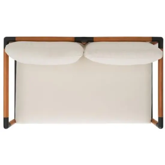 Tommy Eucalyptus and Iron 2 Seater Sofa - Indoor/Outdoor - CPT1030 - Black/White - Safavieh Couture image {6}