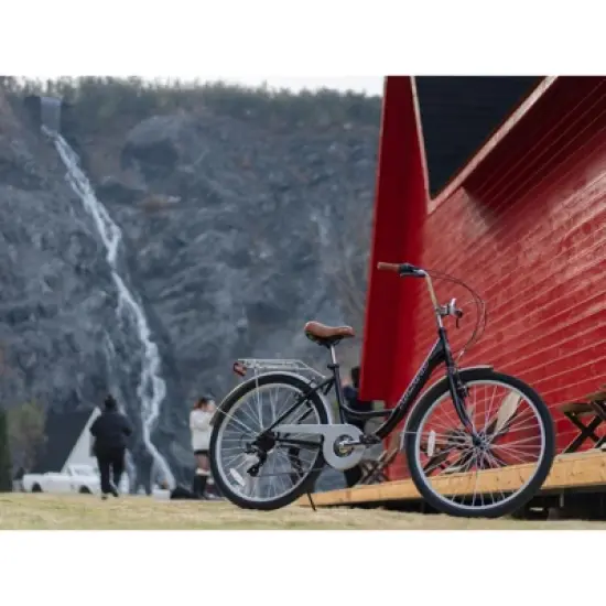 HILAND Flare Retro Cruiser City Bike for Women Men, 26 inch Step-Through Urban Commuter Bicycle image {1}