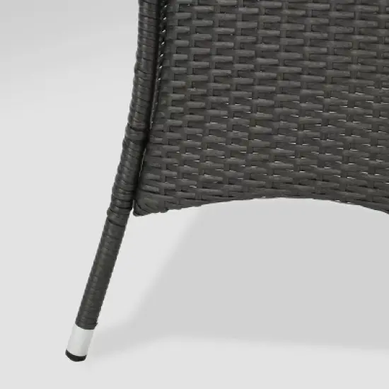 Cypress 5pc Wicker Square Dining Set - Gray - Christopher Knight Home image {4}