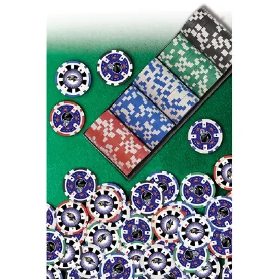 MasterPieces Casino Style 100 Piece Poker Chip Set - NFL Baltimore Ravens image {5}