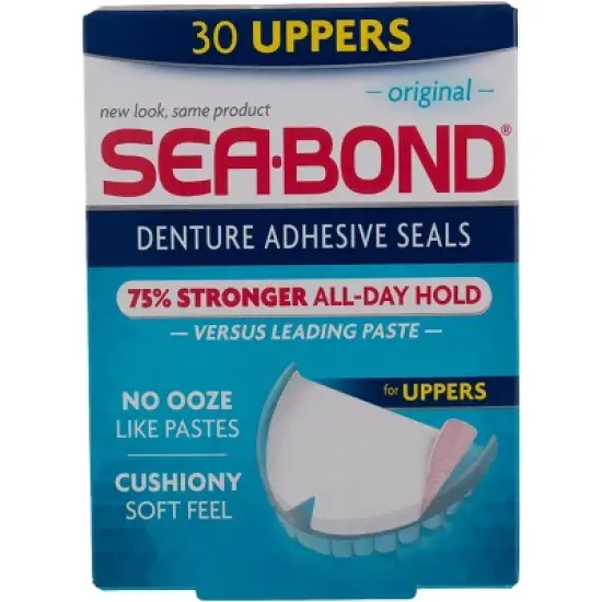 Sea-Bond Dental Adhesive Seals Original Upper, 30 Count image {3}