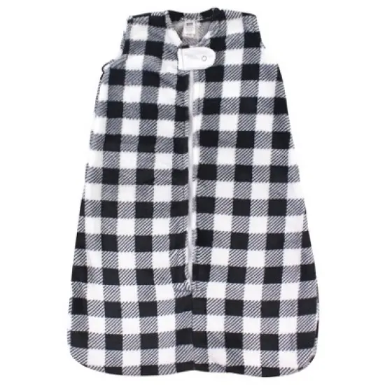 Hudson Baby Infant Plush Sleeping Bag, Sack, Blanket, Black Plaid image {2}