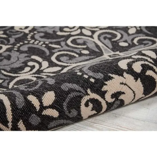 Nourison Caribbean CRB12 Charcoal Indoor/Outdoor Area Rug image {2}