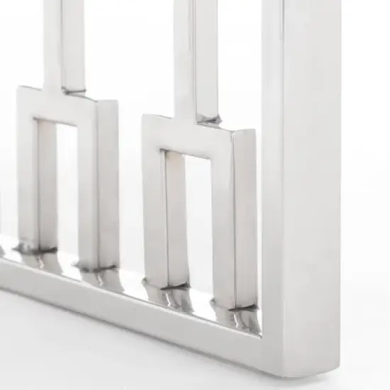 Lennox Contemporary Wood and Silver Metal Bench Dark Walnut Brown - Adore Decor image {5}