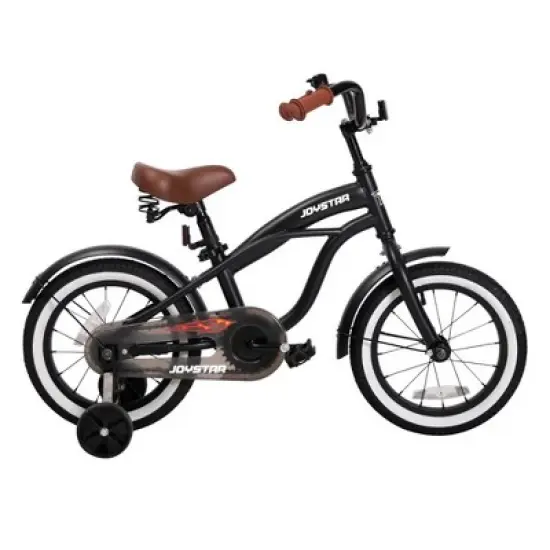 Joystar Aquaboy 14 Inch Hi Ten Steel Kids Cruiser Bike with Detachable Training Wheels and Safety Reflectors for Ages 3 to 5 image {1}