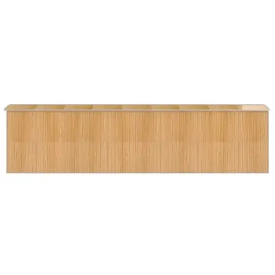 vidaXL Garden Shed Light brown Galvanized steel 75.6 x 303.9 x 87.8 in image {4}