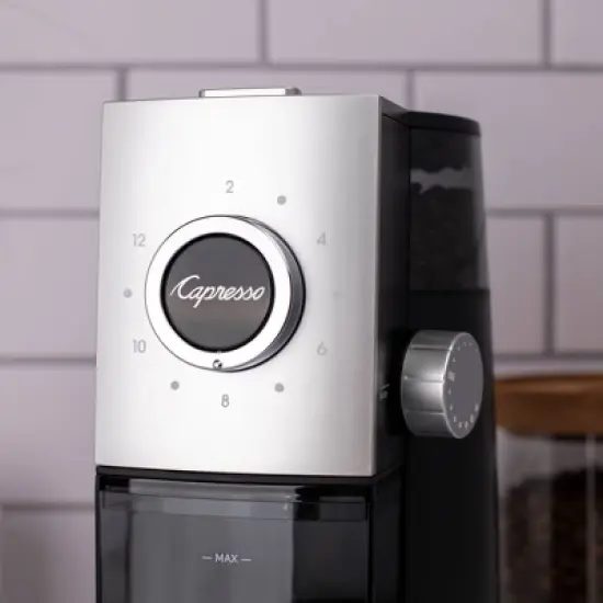 Capresso Coffee Disk Burr Grinder Grind Select &ndash; Black/Silver 597.04": 15 Settings, Espresso & Coffee Bean Grinder image {11}