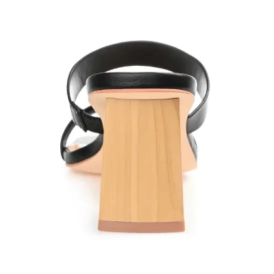 Journee Collection Womens Nolla Tru Comfort Foam Open Square Toe Block Heel Sandals image {2}