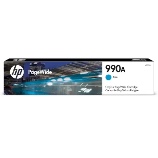 HP 990A Cyan Original PageWide Cartridge, ~8,000 pages, M0J73AN image {7}