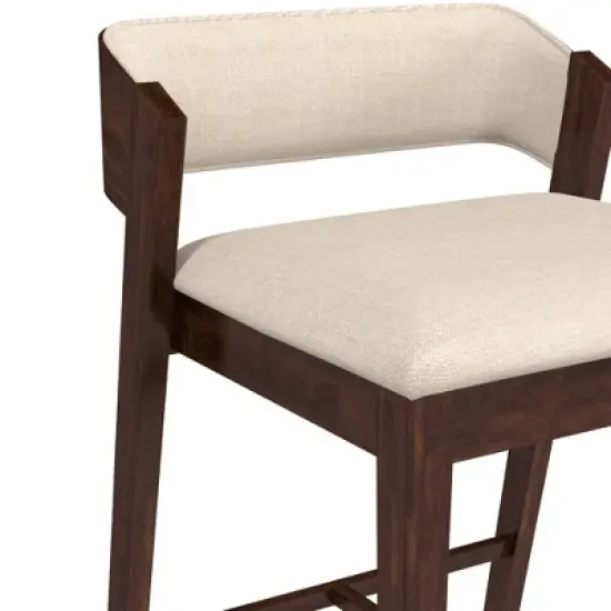 Dresden Non Swivel Counter Height Barstool Walnut - Hillsdale Furniture image {7}