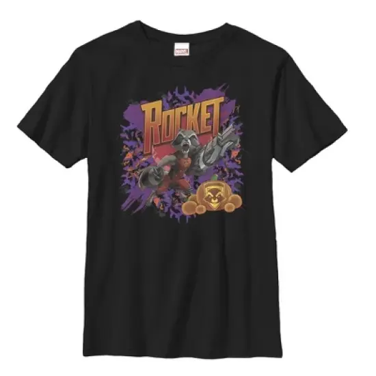 Boy's Marvel Guardians of the Galaxy Halloween Rocket T-Shirt image {3}