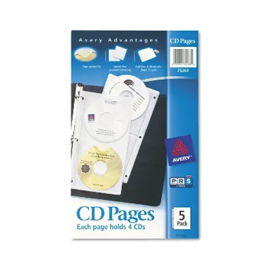 Avery Two-Sided CD Organizer Sheets for Three-Ring Binder 5/Pack 75263 image {2}