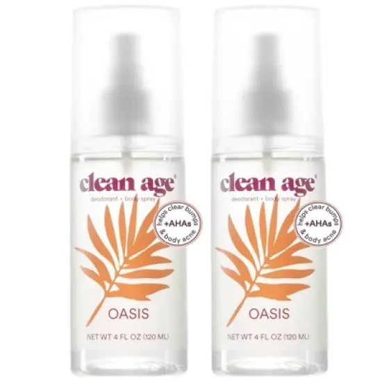 Clean Age Oasis AHA Body Spray + Deodorant for Teens - 4 fl oz/2pk image {10}