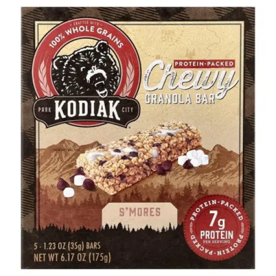 Kodiak Cakes Chewy Granola Bars, S'mores 5 Bars, 1.23 oz image {3}