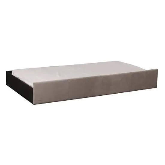 Twin Jaylen Upholstered Daybed with Trundle Unit Silver Fabric - Hillsdale Furniture image {5}