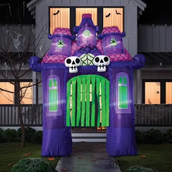 11.2' Projection Airblown Archway Kaleidoscope Haunted House Halloween Inflatable Decoration - Hyde and EEK! Boutique&trade; image {1}