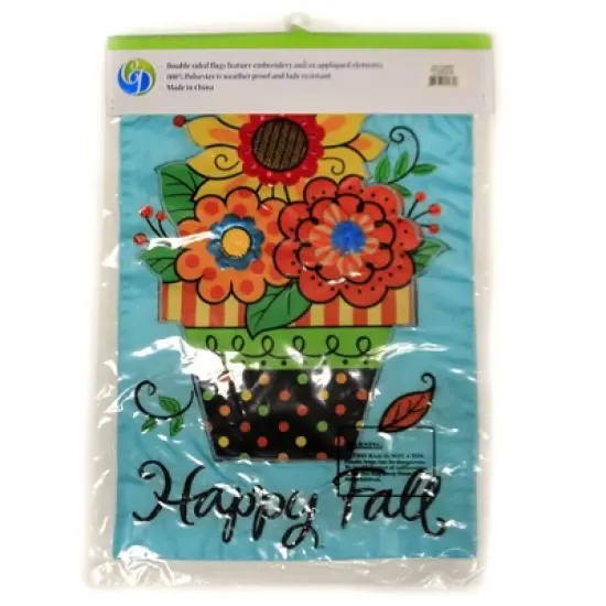 Home & Garden Fall Flowers Applique Flag  -  One Garden Flag 18 Inches -  Double Sided  -  4198Fm  -  Polyester  -  Multicolored image {2}