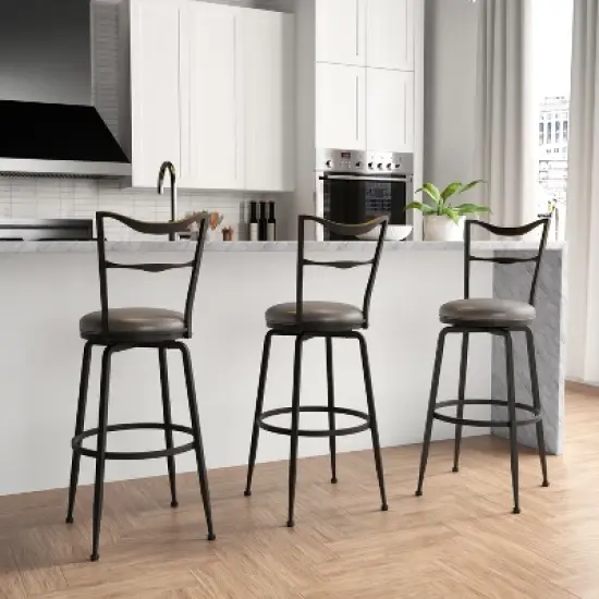 Larimore Metal Bar Height Stool Black - Hillsdale Furniture image {2}
