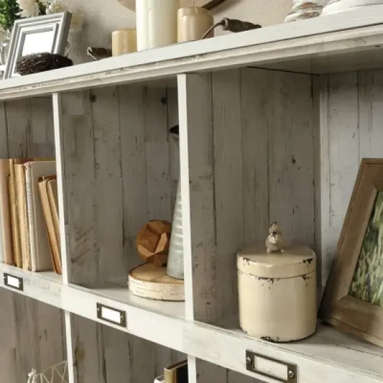 47" Barrister Lane Bookshelf White Plank - Sauder image {4}
