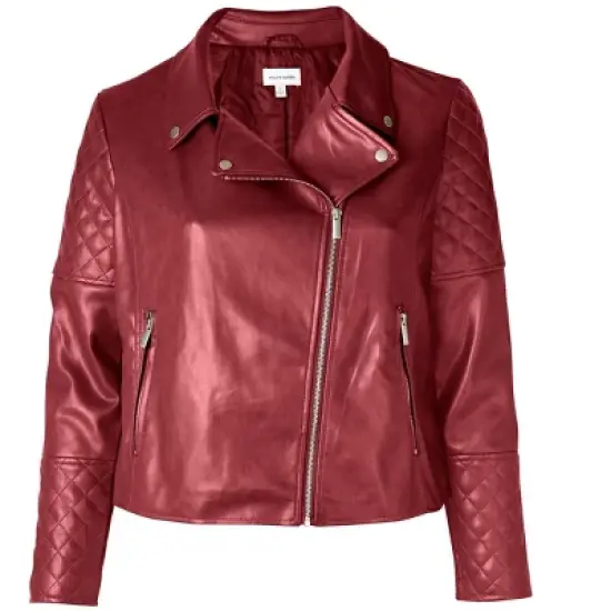 Molly & Isadora Women's Quilted Moto Jacket image {1}