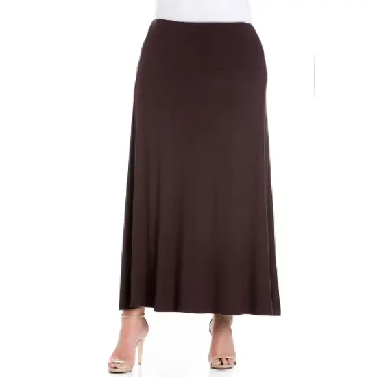24seven Comfort Apparel Women's Plus Women's Maxi Skirt image {5}