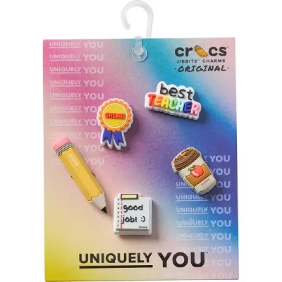 Crocs Jibbitz Best Teacher Shoe Charms 5-Pack image {3}
