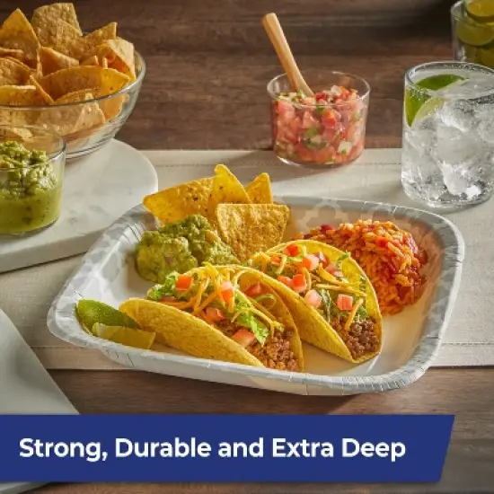 Hefty Extra Deep Square Disposable Plates 10" - 25ct image {1}