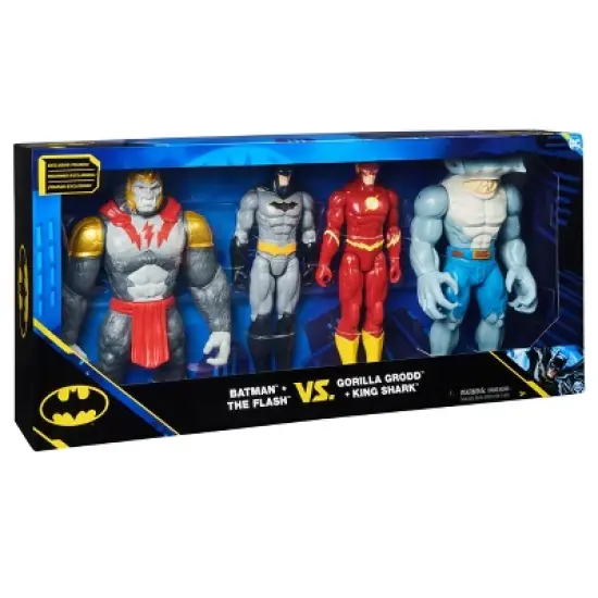 DC Comics Batman 12" Action Figure 4pk (Batman + The Flash vs Gorilla Grodd + King Shark) (Target Exclusive) image {6}