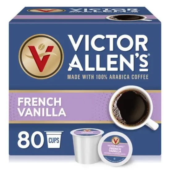Victor Allen's Coffee French Vanilla Flavored, Medium Roast, 80 Count, Single Serve Coffee Pods for Keurig K-Cup Brewers image {6}